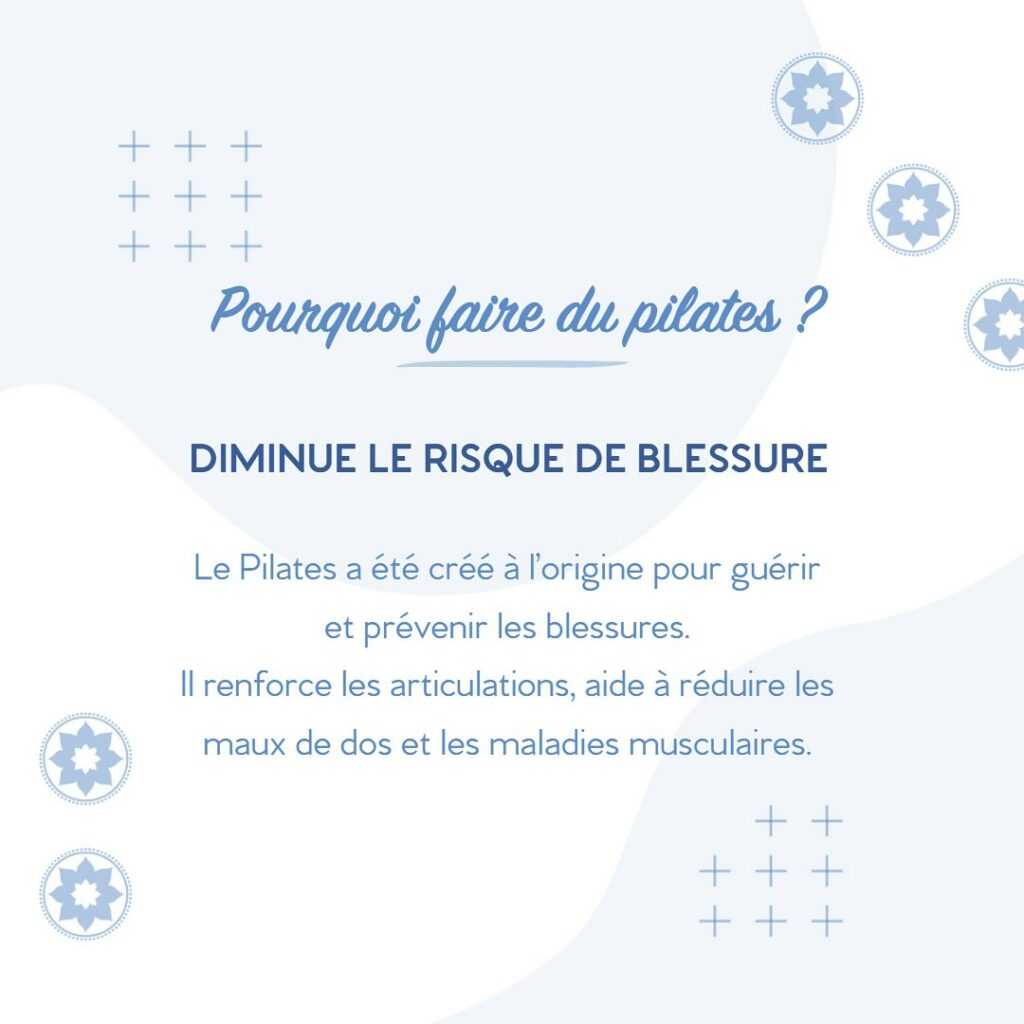 pilates bon pour diminuer les risques de blessures